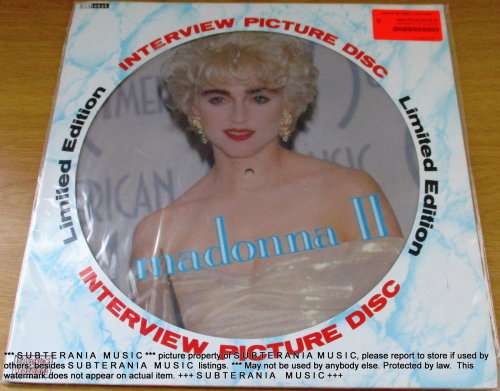 MADONNA Interview II UK Picture Disc VINYL RECORD