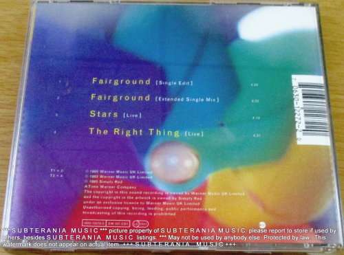 SIMPLY RED Fairground Maxi Single  [Shelf G Box 20]