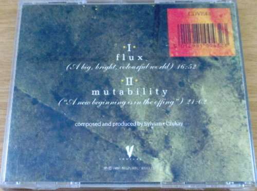 DAVID SYLVIAN + HOLGER CZUKAY Flux + Mutability CD [Shelf G Box 7]