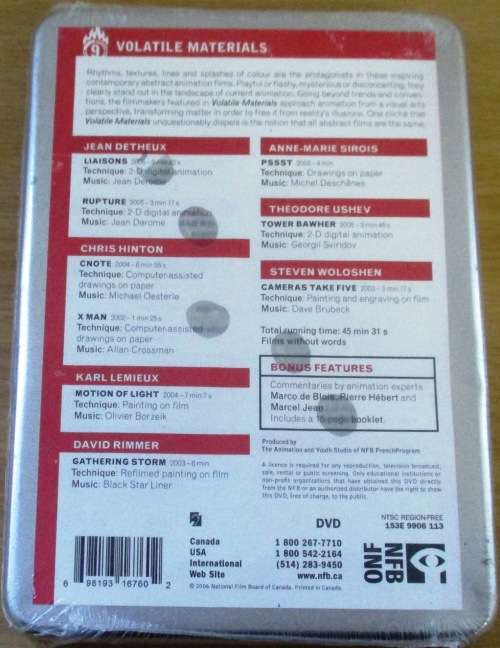 Matieres vives  Volatile materials.Sleelbox DVD Animation