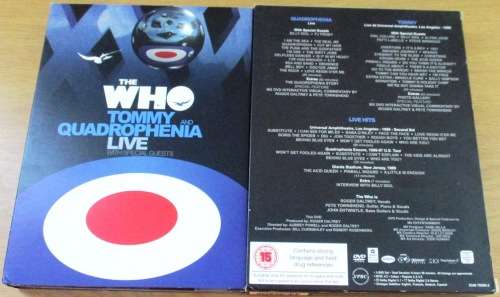 THE WHO Tommy and Quadrophenia - Live With Special Guests Triple DVD Box Set