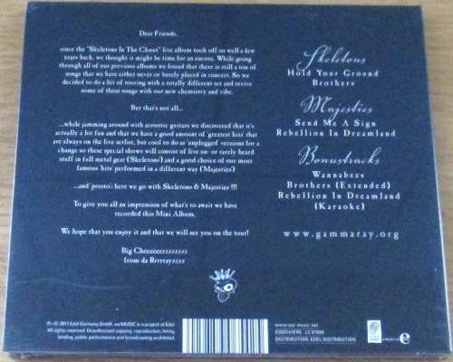 GAMMA RAY Skeletons And Majesties Digipak CD