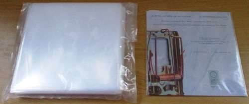 100 PACK 80 micron 7` Single OUTER PROTECTIVE VINYL SLEEVES