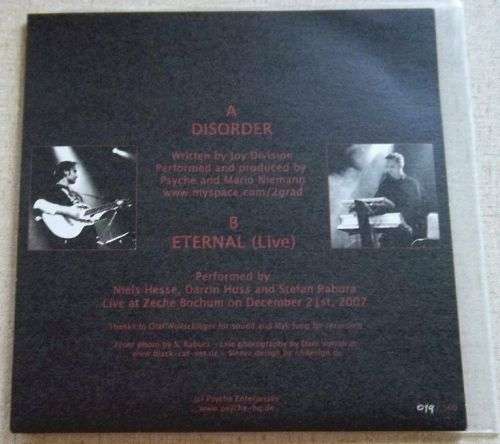 PSYCHE Disorder / Eternal [live] 7 `vinyl single Ltd 500 Units