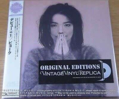 BJORK Debut Cardboard Sleeve CD Reissue Series Vintage Vinyl Replica of Japanese OBI Strip release