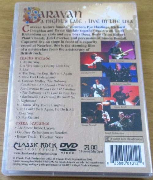 CARAVAN A Night`s Tale - Live in the USA DVD