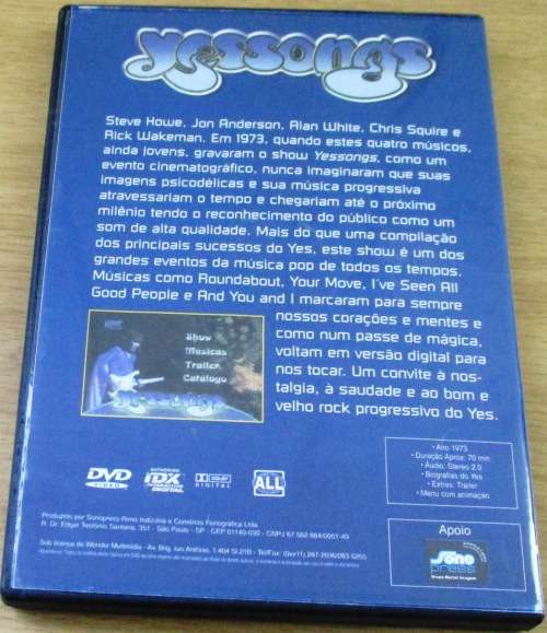 YES Yessongs IMPORT DVD