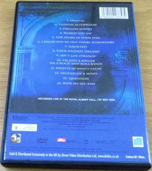THE MOODY BLUES Hall of Fame Live from the Royal Albert Hall IMPORT DVD
