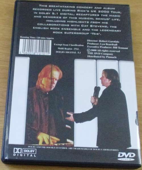 RICK WAKEMAN The Legend Live in Concert 2000 CD+DVD IMPORT DVD
