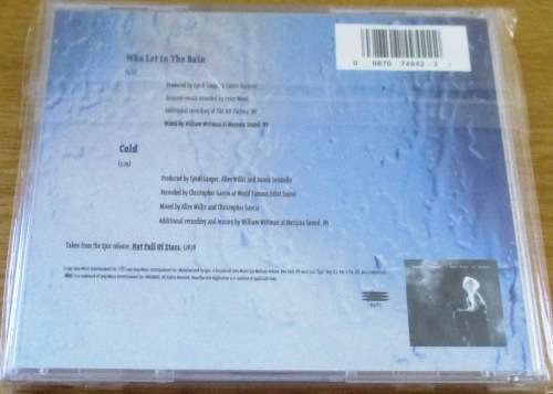 CYNDI LAUPER Who Let in the Rain? / Cold IMPORT Release Maxi Single CD