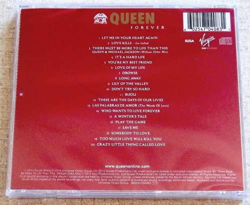 QUEEN Forever [Remastered] SOUTH AFRICA Cat# 060254704083 feat. Michael Jackson