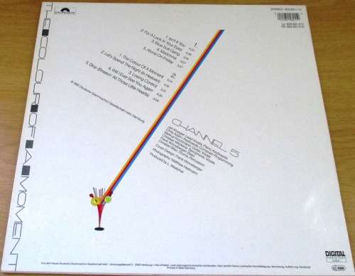 CHANNEL 5 The Colour of a Moment German Press Vinyl Record Synth Pop