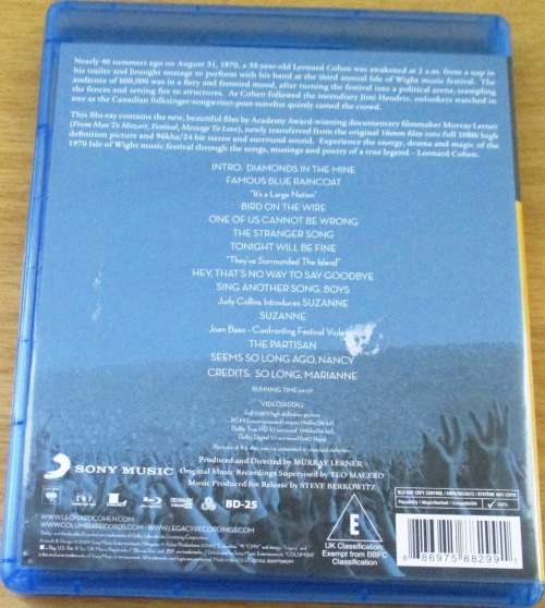 LEONARD COHEN Live at the Isle of Wight 1970 BLU RAY