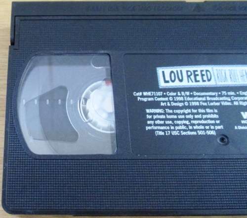 LOU REED Rock Roll Heat VHS Video Cassette