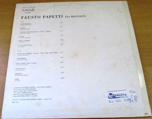 FAUSTO PAPETTI 25a Raccolta Vinyl Record
