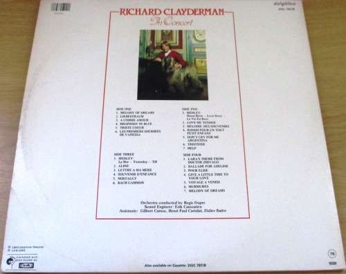 RICHARD CLAYDERMAN In Concert 2XLP Vinyl Record