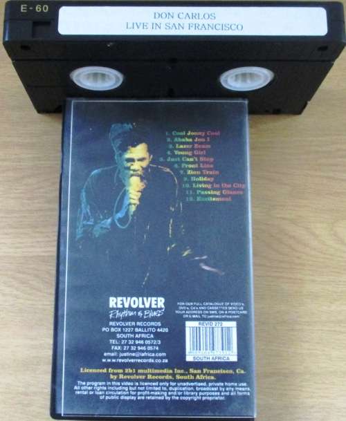 DON CARLOS Live in San Francisco VHS Video Cassette