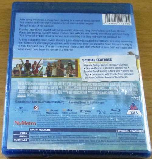 COUPLES RETREAT  Vince Vaughn  Jason Bateman Jean Reno  BLU RAY