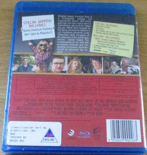 BAD TEACHER Cameron Diaz Justin Timberlake  BLU RAY