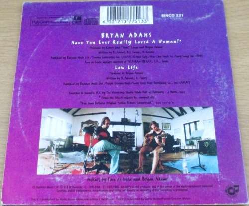 BRYAN ADAMS Have You Ever Really Loved a Woman?  [Shelf G Box 11 card sleeve]