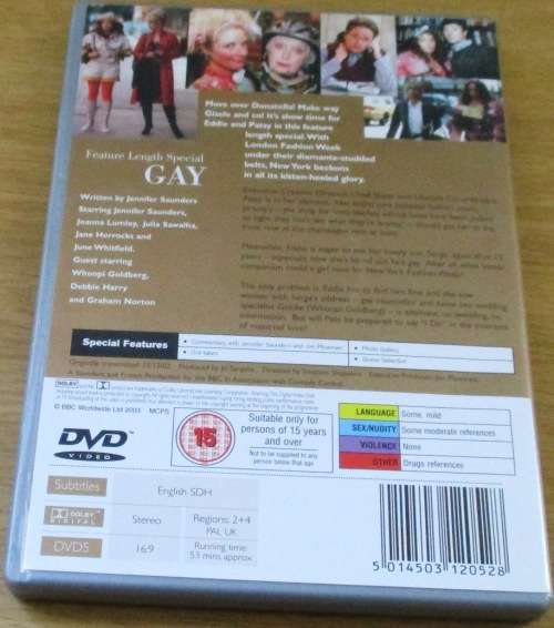 ABSOLUTELY FABULOUS GAY Feature Length Special BBC DVD  [BBOX 1]
