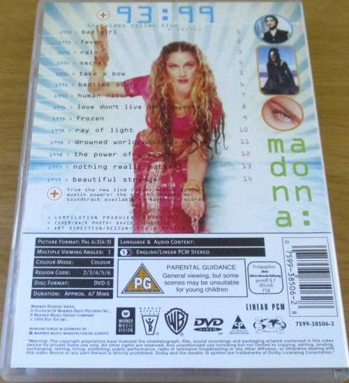 MADONNA 93-99 The Video Collection DVD
