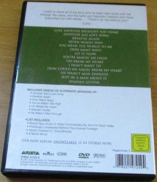 TONI BRAXTON From Toni with Love The Video Collection   DVD
