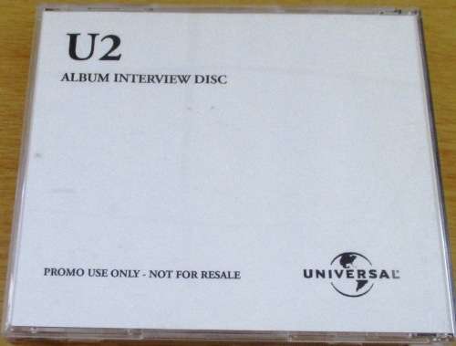U2 Album Interview Disc CD-R  [Shelf G Box 19]