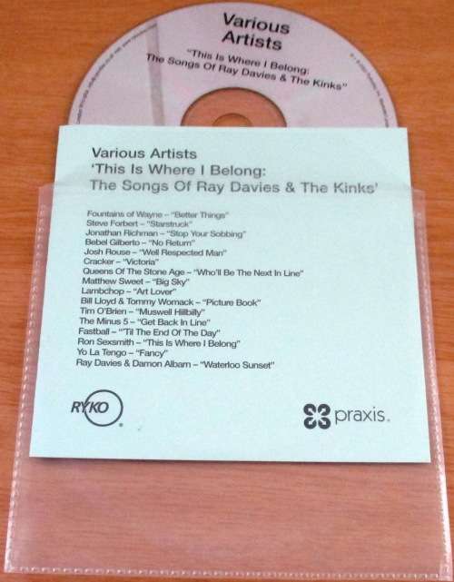 VARIOUS This I Where I Belong The Songs and Ray Davies and The Kinks Promo CD [Shelf G Box 19]