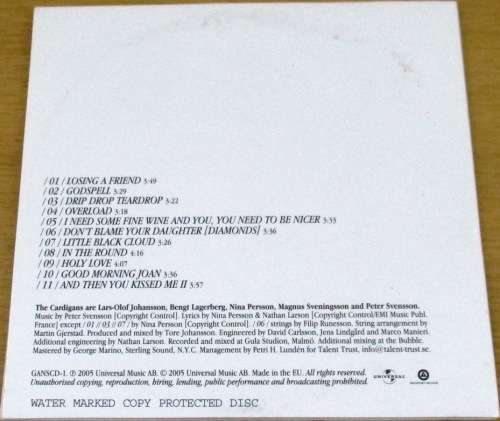 THE CARDIGANS Super Extra Gravity Promo CD [Shelf G Box 9]