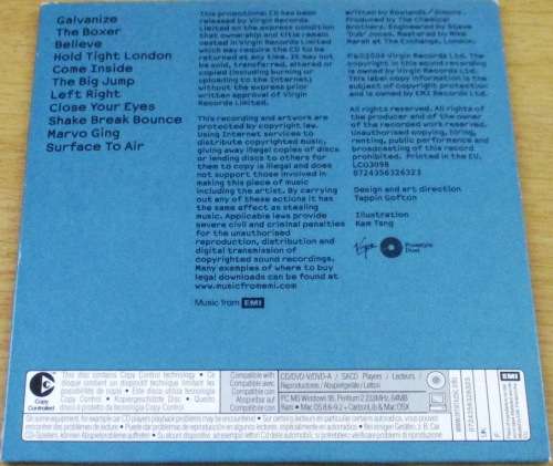 THE CHEMICAL BROTHERS Push the Button Promo + Interview CD [Shelf G Box 9]