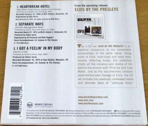 ELVIS BY THE PRESLEYS Sampler Promo CD [Shelf G Box 9]