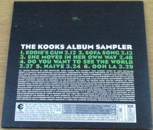 THE KOOKS Album Sampler Promo CD [Shelf G Box 9]