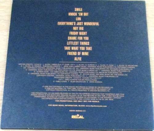 LILLY ALLEN Alright, Still Promo CD [Shelf G Box 6]