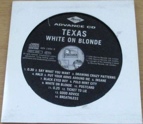 TEXAS White on Blonde + Red Book Promo CDs [Shelf G Box 6]