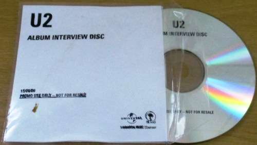 U2 Album Interview Disc 15/08/2000 Promo CD [Shelf G Box 6]