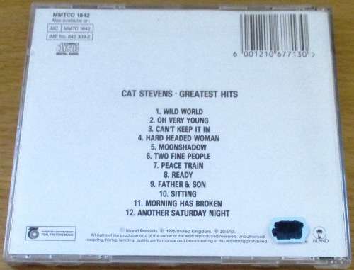 CAT STEVENS Greatest Hits [Shelf Z Box 3]