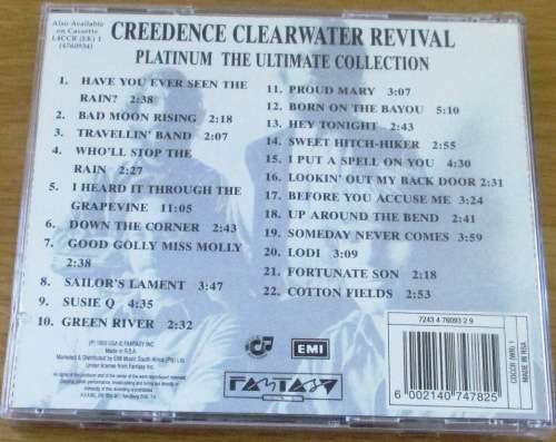 CREEDENCE CLEARWATER REVIVAL Platinum The Ultimate Collection  [Shelf Z Box 4 + main stock room]