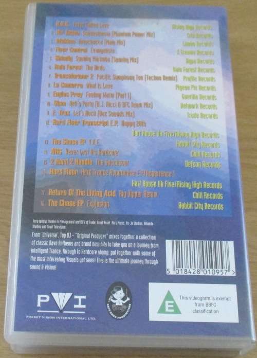 TRANCE VISION DANCE VOLUME 1  Import VHS Video Cassette