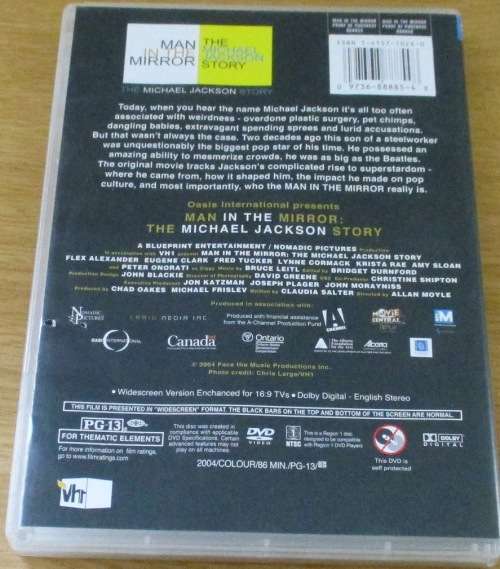 MICHAEL JACKSON Man in the Mirror The Michael Jackson Story DVD