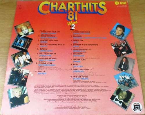 CHART HITS 81 Volume 2 VINYL Record