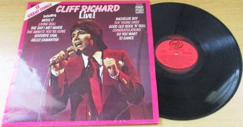 CLIFF RICHARD Live!  VINYL Record
