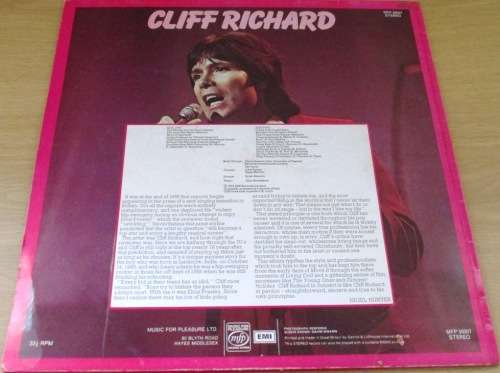 CLIFF RICHARD Live!  VINYL Record
