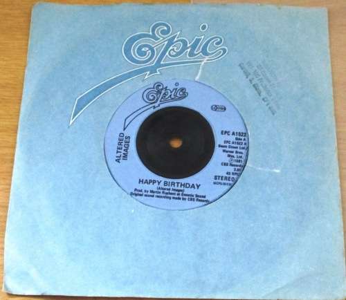 ALTERED IMAGES Happy Birthday  7` Single Vinyl Record
