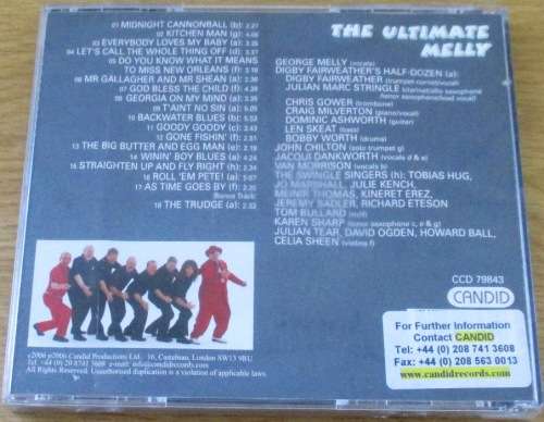 George Melly with Digby Fairweather`s Half Dozen  The Ultimate Melly CD [Shelf Z Box 7]