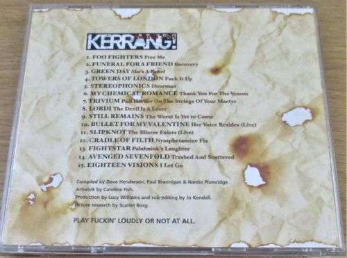 KERRANG! Nominees [Shelf G Box 18] Green Day Slipknot Trivium Avenged Sevenfold Foo Fighters