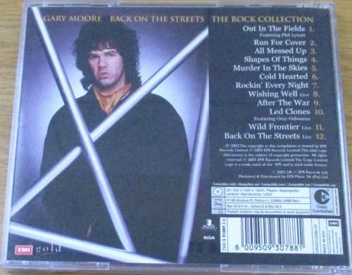 GARY MOORE Back on the Streets The Rock Collection CD [Shelf Z Box 7]
