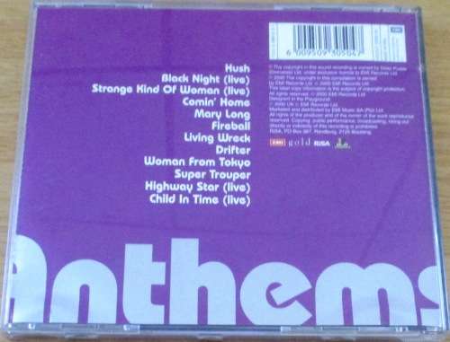 DEEP PURPLE Anthems  CD [Shelf Z Box 5]
