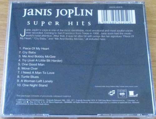 JANIS JOPLIN Super Hits CD [Shelf Z Box 8]