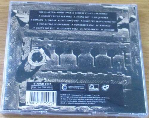 JIMMY PAGE + ROBERT PLANT No Quarter CD